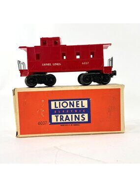 Vintage Lionel Lionel Lines O Gauge Caboose 6037 3-Rail Red/Black